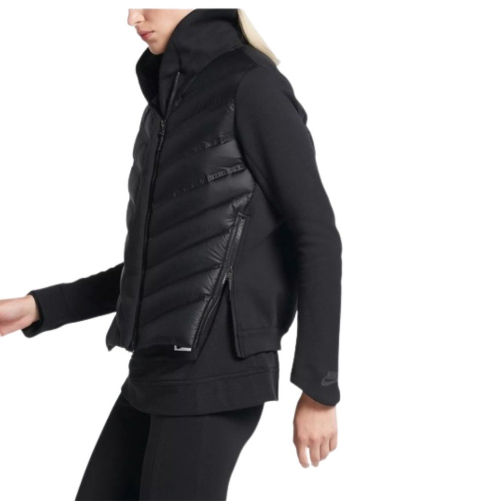 Nike Women's Tech Fleece AeroLoft Bomber Jacket Black | Size M